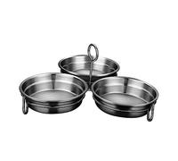 iplusmile Poêle à Œufs Pochés Acier Inoxydable Moule Vapeur Polyvalent pour Œufs Gâteaux de Riz et Pudding avec Poignée Centrale Sécurisée Set Cuisson Maison Facile
