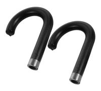 iplusmile Poignée de Rechange pour Parapluie Pliant Noir en Cuir et Acier Inoxydable, Prise Sécurisée et Design Compact, Lot de 2 Pièces pour Parapluie de Voyage