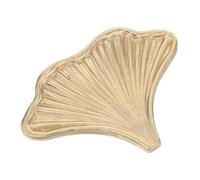 iplusmile Poignée Vintage Feuille de Ginkgo en Laiton Or, Trou Unique | Style New Chinese et Rétro, Finition Mate Texturée, pour Meuble Tv, Porte de Placard et Déco Maison