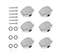 iplusmile Poignées D'accordeur Guitare Acoustique 6 Pièces Argenté, Capuchons de Mécaniques Réglables pour Accordage Précis, Accessoires pour Guitare et Basse, Pièces Détachées Solide