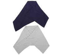 iplusmile Poncho D'allaitement En Coton 2 Pièces, Couverture D'allaitement Bébé Grise Et Bleu Marine, Écharpe Multifonction Pour Allaitement Extérieur, Protection Vent Et Soleil, Usage Poussette