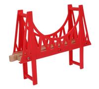 iplusmile Pont de Train Bois Suspendu Double Niveaux Accessoire Compatible pour Circuits Construction Solide et Amovible pour Garçons et Filles Jeu Créatif Maison École