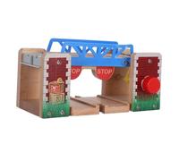 iplusmile Pont Levant en Bois pour Train Ferroviaire, Jouet Éducatif pour Garçon Et Filles, Compatible Circuit Bois, Accessoire Modélisme Ferroviaire, Scène Ludique pour Jeu Créatif
