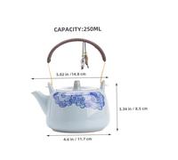 iplusmile Porcelain Ceramic Teapot With Ergonomic Handle Traditional Ceramic Tea Pot For Personal Use And Small Gatherings Easy To Clean Decorative Chinese Tea Kettle