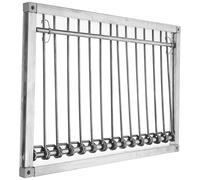 iplusmile Porte Accessoires Indispensables de Cage à Pigeons Argenté en Acier Inoxydable Solide et Stable Entrée Pratique pour Pigeonnier pour Cages à Oiseaux