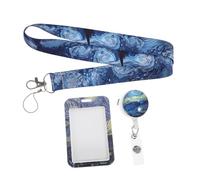 iplusmile Porte-badge avec Lanière Détachable Protège-cartes Anti-rayures pour Étudiants Personnel et Professionnels Étui Pratique Sécurisé pour Cartes Identité et Badges Usage Scolaire et