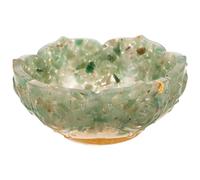 iplusmile Porte-Bijoux Fleur de Lotus en Résine Cristal Verte Petit Vide-Poches Multifonction pour Colliers Boucles D’Oreilles et Clés Coupelle Compacte pour Console et Table de Chevet