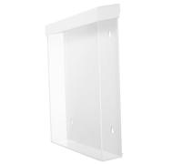 iplusmile Porte-brochures Mural en Acrylique Blanc, Étagère de Rangement Étanche avec Couvercle et Bords Lisses, Organisation pour Magasins et Salles D'attente