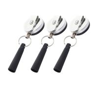 iplusmile Porte-clés Facile à Transporter et Capuchon de Stylo en Silicone 3pcs Rétractable Boucle Antivol en Fil D'acier pour Suspendre Ceintures ou Paquet