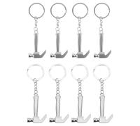 iplusmile Porte-Clés Marteau en Métal Mini Lot de 8 Pièces Anneau Porte-Clés Décoratif pour Clés de Voiture Paquet à Main et Paquet à Dos Accessoire Pratique pour Usage Quotidien et