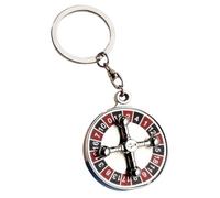 iplusmile Porte-clés Rotatif En Métal Mini Roulette Russe, Pendentif Créatif Unisexe, Couleur Métal Argenté, Jeu Décoratif Pour Paquet, Accessoires Festival, Présent Original De Fête