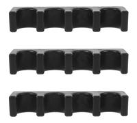 iplusmile Porte-Queues de Billard Mural Adhésif 3 Pièces Support 4 Emplacements Fixation sans Perçage Rangement Compact pour Queues de Billard Accessoire Pratique pour Salle de Jeux