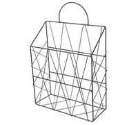 iplusmile Porte Revue Mural Noir Support Décoratif pour Journaux et Organisateur Mural Pratique pour Salon Bureau Chambre Rangement Compact