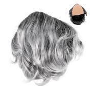 iplusmile Postiche Chauve Réaliste En Fibres Synthétiques Grise Et Blanche Coiffure Déguisement Homme Adulte Cosplay Fête Halloween Taille Unique