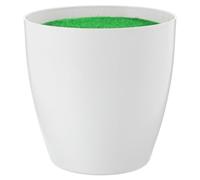 iplusmile Pot de Fleurs Décoratif en Plastique Floqué Blanc Mini Jardinière 105 CM de Diamètre Pot Imitation Mousse pour Plantes Artificielles et Fleurs Séchées pour Décoration Intérieur