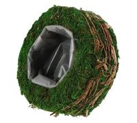 iplusmile Pot de Fleurs Mousse Tressée Respirante pour Cache Pot Naturel Rond Support Plante Décor pour Intérieur et Extérieur
