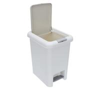 iplusmile Poubelle à Pédale Plastique Gris pour Cuisine et Salle de Bain Seau à Déchets Classificateur avec Double Couvercle Conteneur de Rangement Intérieur Pratique et Antimauvaise Odeur