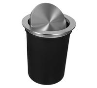 iplusmile poubelle de cuisine Couche de poubelle noire couvercle de couvercle ordures de comptoir peuvent Acier inoxydable