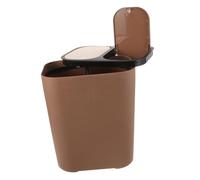 iplusmile Poubelle Double Compartiment Sèche et Humide Bac à Déchets PP Écologique Ouverture Tactile Poubelle Sélective pour Cuisine Bureau et Maison