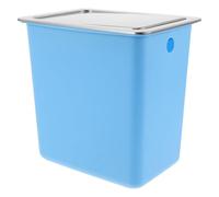 iplusmile Poubelle Encastrée Cuisine 430 Acier Inoxydable avec Couvercle Basculant Corbeille Rectangulaire Compacte à Poser Système Hygiénique Anti-Odeurs pour Plan de Travail et Salle