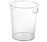 iplusmile Poubelle Transparente Maison avec Poignée Corbeille de Bureau Simple et Pratique Seau à Déchets pour Salon et Cuisine et Facile à Utiliser Modèle Compact Φx