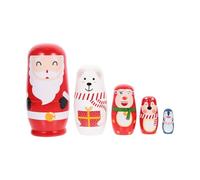 iplusmile Poupée Russe Bois Couches Poupée de Noël Peinte Décoration Intérieure Gigogne Russes