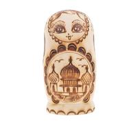 iplusmile Poupées Russes Gigognes Bois Couches Sculptées Double Aigle Cadeau Garçon Fille Décoration et Rangement Symbolique Force et Liberté