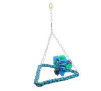 iplusmile pour Perroquet Balançoire en Corde Petit Hamac Triangulaire Jouets pour Oiseaux Mini Jouets À Mâcher pour Perroquet Perchoir Cage À Mâcher Jouets pour Perroquets