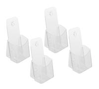 iplusmile Présentoir à Brochures en Acrylique Transparent A4 4 Pièces Support Simple pour Dépliants Trois Volets Bureau et Mur Organiseurs Pratiques pour Conférences et Espaces