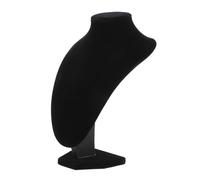 iplusmile Présentoir Buste Bijoux Velours Noir pour Colliers et Pendentifs Support Organisateur Chaînes et Bijoux Stand Exposition et Élégant