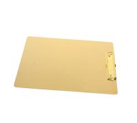 iplusmile Presse-papiers Acier Inoxydable Doré Support Papier Rigide Grand Format Tablette Écriture Portable pour Bureau École et Maison Clip Robuste pour Surface Lisse à Coins Arrondis