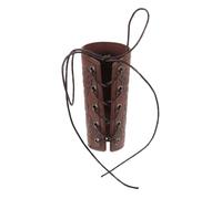 iplusmile PU Arm Guards Punk Style Adjustable Wristband for Cosplay and Costume Lightweight Vintage Viking Leather Strap Accessory in
