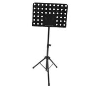 iplusmile Pupitre Musique Pliable avec Support Télescopique Porte-partition Stable et Adapté pour Guitare Violon et Piano Noir Portable Pratique