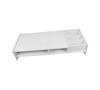iplusmile Rack De Stockage Multifonctionnel Bureau Étagère De Bureau pour L'organisation Stand D'ordinateur Portable Polyvalent Support D'imprimante Support De Meuble TV Blanche Plastique