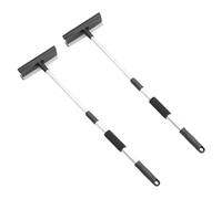 iplusmile Raclette à Vitres et Lame Souple en Acier Inoxydable avec Télescopique Réglable, Éponge Nettoyante Lot de 2 Pièces Plusieurs Styles pour Fenêtres et Pare-Brise Plusieurs Styles