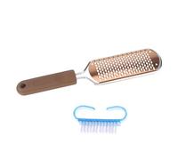 iplusmile Râpe à Pied Acier Inoxydable avec Brosse Ongles Outil Soin Pied Portable pour Exfoliation et Élimination Peau Morte Kit Pédicure et Pratique Couleur Aléatoire Couleur Aléatoire