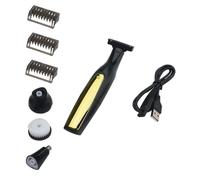 iplusmile Rasoir Électrique Professionnel Multifonction Pour Hommes Taille Compacte Étanche Tondeuse Visage Barbe Nez Usage Quotidien Noir Et or Usb