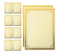 iplusmile Remise de Diplôme Papier à Certificats Vierge Décoratif Khaki, Lot de 10 Feuilles Pratiques en Papier pour Décoration et Bureau, Rangement Facile