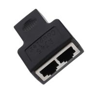 iplusmile Répartiteur Rj45 Ethernet 1 à 2 Ports en PC Noir, Adaptateur Réseau pour Diviser Un Câble en Deux Sorties, Bureau et Maison