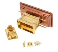 iplusmile Réplique Arche Alliance Biblique avec Couvercle Fonctionnel et Accessoires Décoration Religieuse pour Intérieur Modèle Spirituel Israël pour Collection et Foi