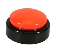 iplusmile Réveil Parlant Grand Bouton pour Chambre Affichage Date et Jour Volume pour Personnes Âgées et Malvoyantes sans Pile Design Orange Noir