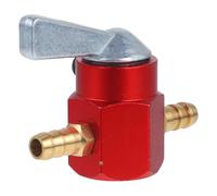 iplusmile Robinet Essence Inline Alliage Aluminium Commutateur de Carburant pour Moto Vanne Petcock Cnc Rouge Installation Facile et Performance Stable