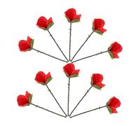 iplusmile Rose Rouge Pliante Magique pour Magiciens Et Débutants, Lot de 10 Pièces Pliables en Tissu Rouge, Accessoires Professionnels pour Spectacles De Rue, Bars, Fêtes Et Illusions
