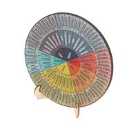 iplusmile Roue des Émotions Bois avec Support Tableau des Sentiments Double Face pour Bureau et Éducation Décoration Fonctionnelle et Élégante pour Maison et Bureau