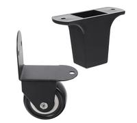 iplusmile roulettes pour Haut-Parleurs et Patins en Plastique, Ensemble de 4 roulettes à 90 Degrés et 8 Patins, Accessoires pour Enceintes d'Extérieur, Déplacement Facile en Jardin