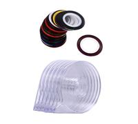 iplusmile Rubans Adhésifs Pour Nail Art 38 Pcs Kit 32 Couleurs Autocollants De Lignes De Marquage Manucure Diy Usage Domestique Set Transparent