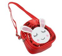 iplusmile Sac à Dos Pailleté Lapin pour Garçon et Filles, Modèle PU | Fermeture Zippée Sécurisée, Usage Court Parcours et Parc, pour Petits Jouets et Porte-monnaie