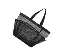 iplusmile Sac Filet Multi Poches Grand Sac Plage Nylon Organisateur Trousse de Toilette Pratique pour Voyage
