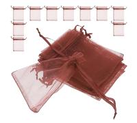 iplusmile Sachets en Organza Cordon de Serrage 13X18 CM 100 Pièces Petits Sachets à Bonbons Transparents Pochettes Présents pour Mariage Fêtes et Anniversaires