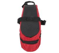 iplusmile Sacoche de Selle Arrière Vélo VTT en Velours Nylon Rouge, Pochette de Rangement sous Siège pour Équipement Cyclisme en Plein Air, Grosse Capacité, 1 Pièce, Adaptée Randonnée